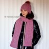 Travis Cabled Scarf and Hat Knitting Pattern