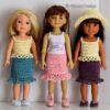 Doll Summer Ensemble Skirt Top Hat Shoes
