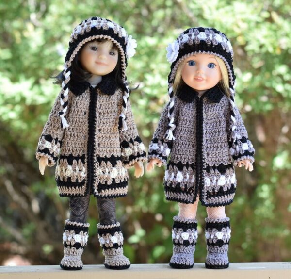 14.5 inch Doll winter outfit crochet pattern