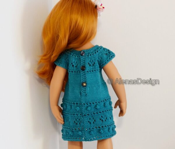 18" Doll Ariana Knitting Dress back