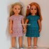 19.5" Doll Ariana pink and blue Dress Knitting Pattern 261