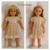18" and 19.5" Dolls in Knitted Tulip Lace Dress