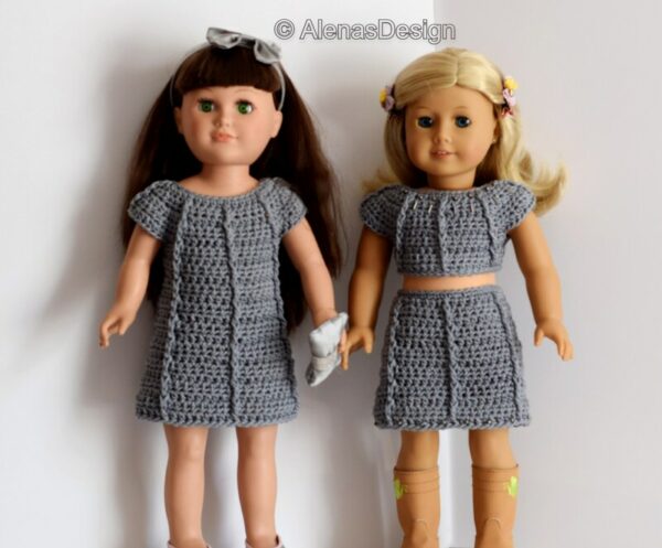 18" Doll Gray Starlight Set Front Crochet Pattern