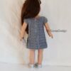 18" Doll Gray Crochet Dress Back Fastening