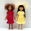 14.5" Ruby Red Fashion Friends Dolls wear Red and Yellow Knitted Tulip Lace Dresses