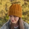 Pompom Beanie Hat, Slouchy Unisex Hat