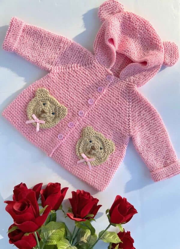 Baby Bear Hoodie Knitting Pattern 239