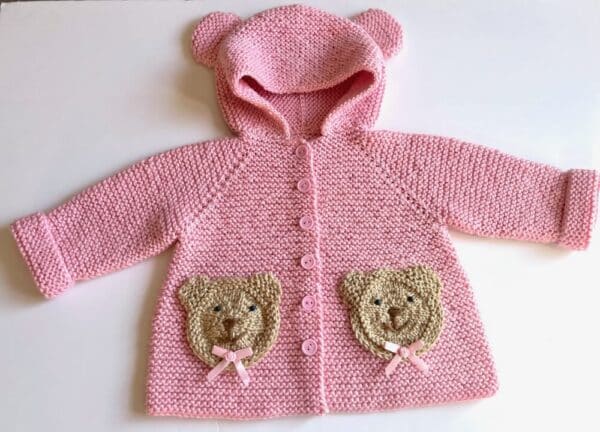 Baby Bear Hoodie Knitting Pattern 239