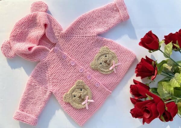 Baby Bear Hoodie Knitting Pattern 239