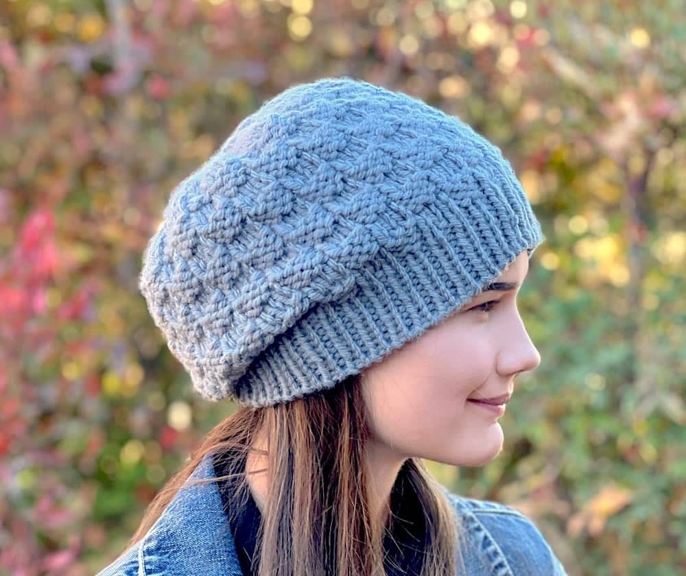 Doris Slouchy Hat Knitting Pattern 157 - Alena's Design