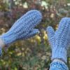Hand Knitted Texture Mittens