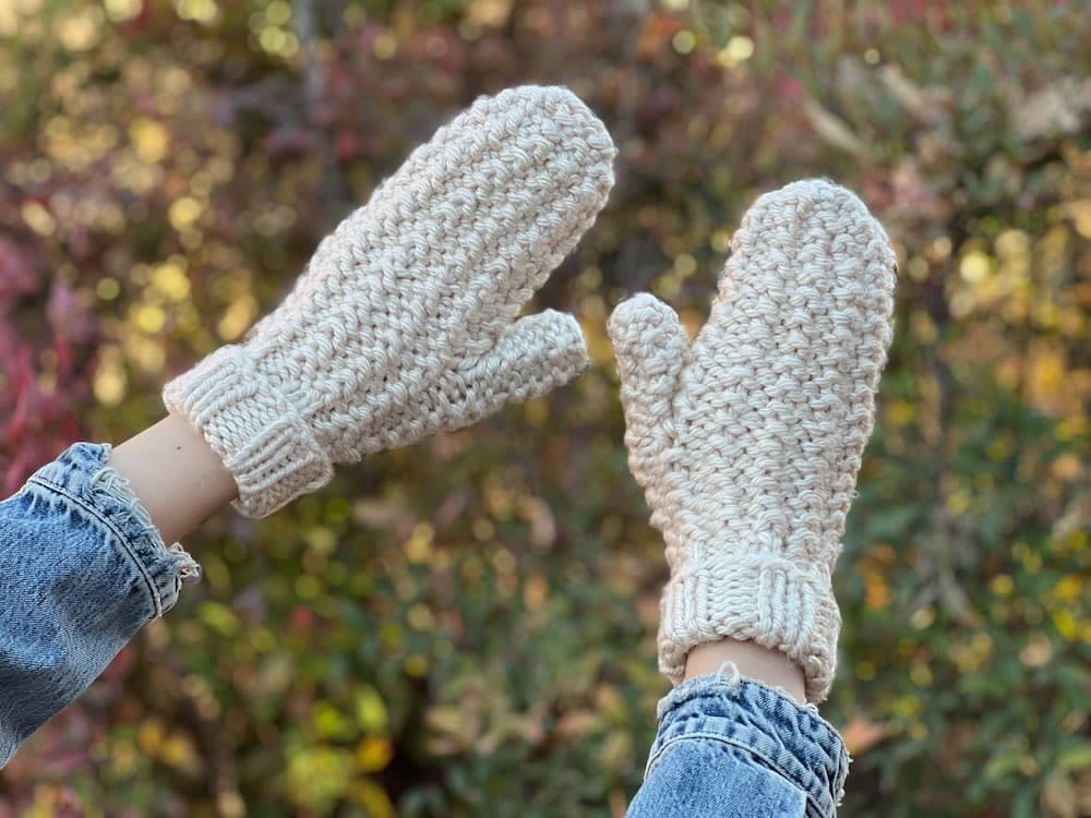 leinwande Boa Hand Knitted Mittens新品未使用 Hand Knitted Texture Mittens - Alena's Design